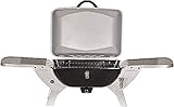 DRULINE 50mbar - Gasgrill - Barbeque Grill BBQ - Tischgrill - Campinggrill Klappgrill - Balkongrill - Partygrill - Kleiner Grill auf Terrasse - Balkon Picknick Silber/Schwarz
