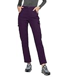 ATLASLAVA Wanderhose Damen Winter Gefüttert Softshellhose Skihose Winterhose Frauen Wasserdicht Trekkinghose Outdoor Hose Lila XL