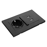 HOMSFOU Europäischer Standard Dual USB Wandsockel 86 Type Steckdose Mit 2100mA Ladefunktion Praktische USB Ladeanschlüsse Für Ihr Zuhause