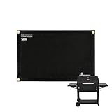 Feuerfeste Matte, runde Grillmatte für den Außenbereich, tragbare Feuerstelle, 60 x 40 cm, Deckschutz, Holzkohlegrills und Feuerstellen, starker Outdoor-Teppich für Grill und Terrasse