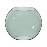TREND FOR HOME Kugelvase Glas Ø 19 cm H: 15.5 cm Vase Grün Pflanzen Terrarium Grüne Deko Glasvase Rund Vase Bunt Fish Bowl Deko Grün Blumenvase Grüne Vase Hydrokultur Kerzenständer Rund | Olivia