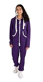 Gennadi Hoppe Kinder Jumpsuit Overall Jogger Trainingsanzug Mädchen Anzug Jungen Onesie H6253 lila 9-10