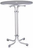 Best 26570085 Stehtisch Multiflex rund 80 cm, Silber