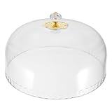 LOORGVEL Transparente Runde Tortenständer Abdeckung 25,5cm Kunststoff Speisenglocke für Kuchen Käse und Gebäck Frischhaltende Displaykuppel für Partys Buffets und Gastronomie