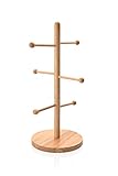 getgastro Brezelständer aus Buchenholz 50 cm – 6-armiger Brezelhalter, stabiler Standfuß Ø 22 cm, ideal für Buffet & Events, hochwertige Qualität,Pretzel Stand