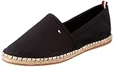 Tommy Hilfiger Damen Slipper Basic Tommy Flat Espadrilles, Schwarz (Black), 38 EU