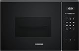 Siemens BE555LMB1 iQ500, Einbau-Mikrowelle mit Grillfunktion, 59 x 38 cm, 900 W, 25 L Garraum Edelstahl, touchControl Bedienung, Hydrolytische Reinigungshilfe, cookControl 8 Automatikrogramme, Schwarz