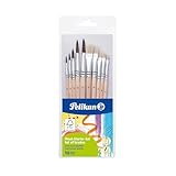 Pelikan 700405 Pinsel Starter-Set mit 5 Haar- und 5 Borstenpinseln