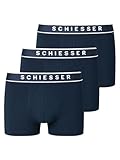 Schiesser Herren 3 Pack Boxershorts - 95/5 Organic, Dunkelblau_173983, XXL EU