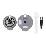 Für Bosch For Tassimo kompatible wiederverwendbare Kaffeekapselkapseln, 12 g Kaffeekapazität, inklusive Kapselbecher, 60 ml und 180 ml Deckel, Löffel und Bürste für bequemes Brühen und Pflegen