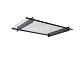 Canopia by Palram Vordach für Haustür Nancy 1500 Pultvordach 150 x 94 cm Grau Sonnenschutz Haustürvordach inkl. Regenrinne
