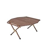 BQDRGHU Campingtisch, Neuer Outdoor-Camping-Picknicktisch aus Massivholz, tragbarer Stauraum, stabile und Feste Gartenmöbel, klappbarer Eierrollentisch (Bro