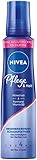NIVEA Pflege & Halt Schaumfestiger Extra Stark (150 ml), pflegender Haarschaum mit Hitzeschutz, Panthenol & Vitamin B3, Haarfestiger für 24h Halt (Haltestufe 4)