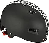 FISCHER BMX Fahrradhelm, Radhelm, Dirt Bike Helm Track, L/XL, 58-61cm, schwarz weiß, TÜV geprüft