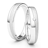 Kolibri Rings Freundschaftsringe Silber 925 Zirkonia Stein Paarpreis - Inkl. Gratis Etui + Gravur