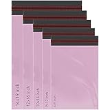 iSOUL Versandtaschen aus Polyester, selbstklebend, 5 Größen, 20 Stück, verschiedene Größen, Pink, 100 Stück