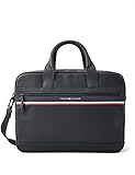 Tommy Hilfiger Herren Laptop-Tasche TH Stripe Computer Bag, Schwarz (Black), Onesize