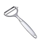 Edelstahl Kartoffelschäler - Zweischneidig Pendelschäler, Sparschäler für Gemüse & Obst, Edelstahl, Extra Scharf - Von LokoBatii