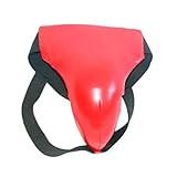 rongweiwang Strapazierfähiger Taekwondo Tiefschutz aus PU Leder, reißfest und stoßdämpfend. Unser Taekwondo Tiefschutz aus PU Leder bietet Schutz für Damen und Herren, Rot, M