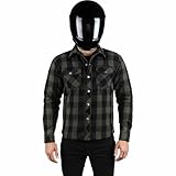 WMW WALI MOTO WEAR Motorradhemd Herren Schutzhemd mit CE-Protektoren – Atmungsaktiv, abriebfest & stylisch – Ideal für Sommerfahrten (DE/NL/SE/PL, Alphanumerisch, L, Regular, Regular, GRAY)