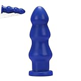 Axcroo 22cm Riesen Analplug mit Saugnapf XXL Extra Groß Buttplug mit 3 Kugel Analkugeln Analdildo Anus Dilatator Prostata Massager Masturbation Dicker Anal Plug Extrem Sexspielzeug Für Männer Frauen