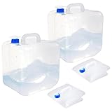 Mocturnity 2,6 Gallone, Faltbarer Wasserbehälter mit Zapfen, 2 Pack Camping Wasserspeicher Faltbarer Wassertank Tragbare Kantine