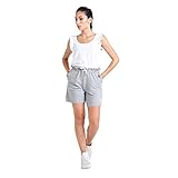 LEONE - Damen Shorts Sparkly, Grey Melange (04), L