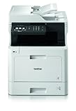 Brother MFC-L8690CDW Professionelles 4-in-1 Farblaser-Multifunktionsgerät (Drucker, Scanner, Kopierer, Fax, 31 Seiten/Min.) weiß/schwarz