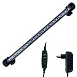 KEEPAQ Unterwasser Aquarium Beleuchtung IP68 Wasserdicht - 28cm/11inch 4.5W 30Leds Aquarium Licht mit Manuellem Schalter - Weiß/Blau/Weiß & Blau Licht, 10 Helligkeitsstufen Dimmer und 4H/8H/12H Timer