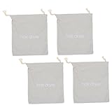 Beaupretty 4 Stück Fön Aufbewahrungstasche Kapuzenfön für zu Hause Haartrockner Styler Föhnbürste Stecker praktische Taschen Fön erhalten Tasche fön beutel mit kordelzug Stoff Light Grey