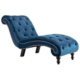 vidaXL Chaiselongue Relaxliege Liegestuhl Relaxsessel Loungesessel Sesselliege Liegesessel Komfortliege Recamiere Lounge Blau Wildleder-Optik