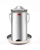 Hühnertränke 4 Liter Edelstahl: Geflügeltränke Metall einfache Reinigung I beheizbare Hühnertränke kompatibel mit Kerzen + Tränkenwärmer Hühner