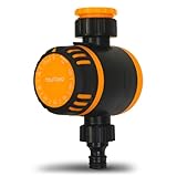 YourCasa Bewässerungsuhr MECHANISCH mit Filter [120 Min] - Zeitschaltuhr mit Schlauchkupplung zur Bewässerung - Wasserhahn Garten Wasser Zeitschaltuhr Bewässerungsautomat Wasserzeitschaltuhr (Orange)