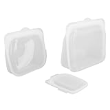 Silikon-Aufbewahrungsbeutel für Lebensmittel, 3 Stück, Auslaufsichere, Wiederverwendbare Silikonbehälter für Snacks (Generic4r3ebx0h5n-11)