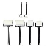 Hosrivae 6 weiße Schaumstoff-Schwamm-Pinsel für Kinder, Bastel-Malerroller-Set mit 3 Größen (S/M/L), leichte Handwerkzeuge für Schule, Zuhause und DIY-Kunstprojekte