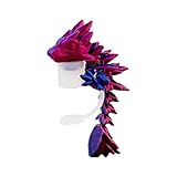 3D-Drachen-Strohabdeckung, Trinkhalm-Stopfen-Topper, staubdichter Strohhalm-Schutz, flexibles Silikon/Gummimaterial, passend für 30/1,2 l Strohhalm-Größen, Orange/Lila, für Kinder, Erwachsene,