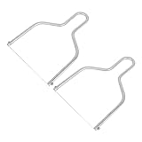 OFFSCH 2st Splitter Käseschneidebrett Käsekuchenschneider Käsehobel Manuelle Käsereibe Käsedraht Käseflugzeug Handbutterschneider Käseschäler Käseteiler Rostfreier Stahl Silver