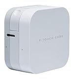 Brother P-touch Cube Bluetooth-Monochrom Beschriftungsgerät (für 3,5 bis 12 mm breite TZe-Schriftbänder, bis zu 20 mm/Sekunde Druckgeschwindigkeit), Hellgrau