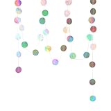 52 ft Runde Papier Girlande Bunt, Hängende Iridescent Garland Circle Dots Garland Glitzer Runde Kreis Banner für Hochzeit Geburtstag Weihnachten Dekoration