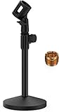 Mikrofon Ständer, Ohuhu Mikrofonständer, Mikrofonständer Tisch Mic Ständer mit 180° Verstellbarer Klammer, Metall 5/8' Zoll Männlich zu 3/8' Weiblich Adapter
