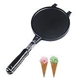 Onlynery Waffle Cone Maker, Hörnchenautomat für knusprige Waffelhörnchen, Waffelhörnchen Maker, Herdplatte Waffelkegel und Schüssel Maker, Selbstgemachte Antihaft Eistüten Backeisenmaschine