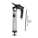 Pneumatische Fettpresse Hochdruck 12000 PSI G1/4 Zoll Schnellschnittstelle Vollautomatisches Fettpressen-Kit mit Schlauchverlängerungsbogenrohr für Maschinenfahrzeuge
