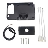 OUVECR GPS Halterung Motorrad Für R1200GS LC Für ADV F750GS R1250GS S1000XR R1200RS 12mm 16mm 22mm Handy Motorrad Navigation Halterung USB Lade Halter Handyhalterung Motorrad(with 12mm Clip)