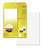 SIGEL LA505 CD-/DVD-Etiketten selbstklebend, bedruckbar, weiß, blickdicht, 50 Etiketten = 25 Blatt, mit Zentrierhilfe, FullSize 17 mm Innenloch