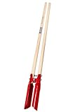 IDEAL Erdlochausheber Ruhr-DACHS | 2 Eschen-Stielen 110 cm | Einsatzzweck Erdlochausheber | Lochdurchmesser 130 mm | schmale Löcher für kleine Pfähle | Zaunpfosten