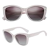 PolarSpex Katzenaugen-Sonnenbrille für Damen – trendige und polarisierte übergroße Damen-Sonnenbrille – modische Farbtöne für Damen, Warmes Taupe | polarisiertes Farbverlauf