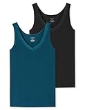 Schiesser Damen 2 Pack Spaghettitop Mit Spitze - Cotton Mix Unterhemd, Sortiert 10_182005, 42 EU