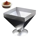 Generisch Edelstahl Lebensmittelform - Pyramidenförmige Fleischform Aus Edelstahl,Servierplatte Küchenbackform Metallform für Salate Reis Dessert Restaurant Buffet Imbiss