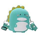 WESIEVYA 1Stk Cartoon-Geldbörse Kinder Tasche kindertasche Kinder-geldbörsen Kinder geldbörsen Cartoon Geldbörse Geldbeutel Kindergeldbörse Portemonnaie Aufbewahrungstasche Kieselgel Green
