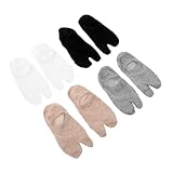 GAROZATION 4paare Low Cut Zehling Anti-rutsch Socken Aus Baumwolle Atmungsaktive Unisex Sneaker Socken Flache Zweifingrige Sportsocken Für Damen Und Herren Rutschfest Und Schweißabsorbierend